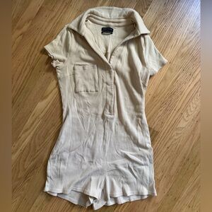 Urban Outfitters Cream Ribbed onesie